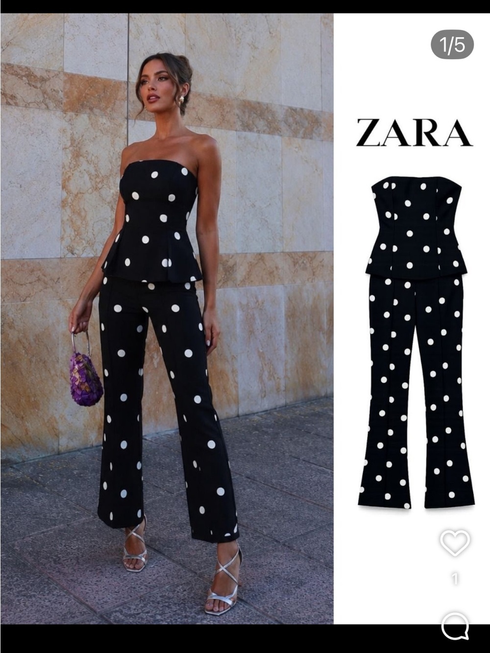 ZARA POLKA DOT JUMPSUIT